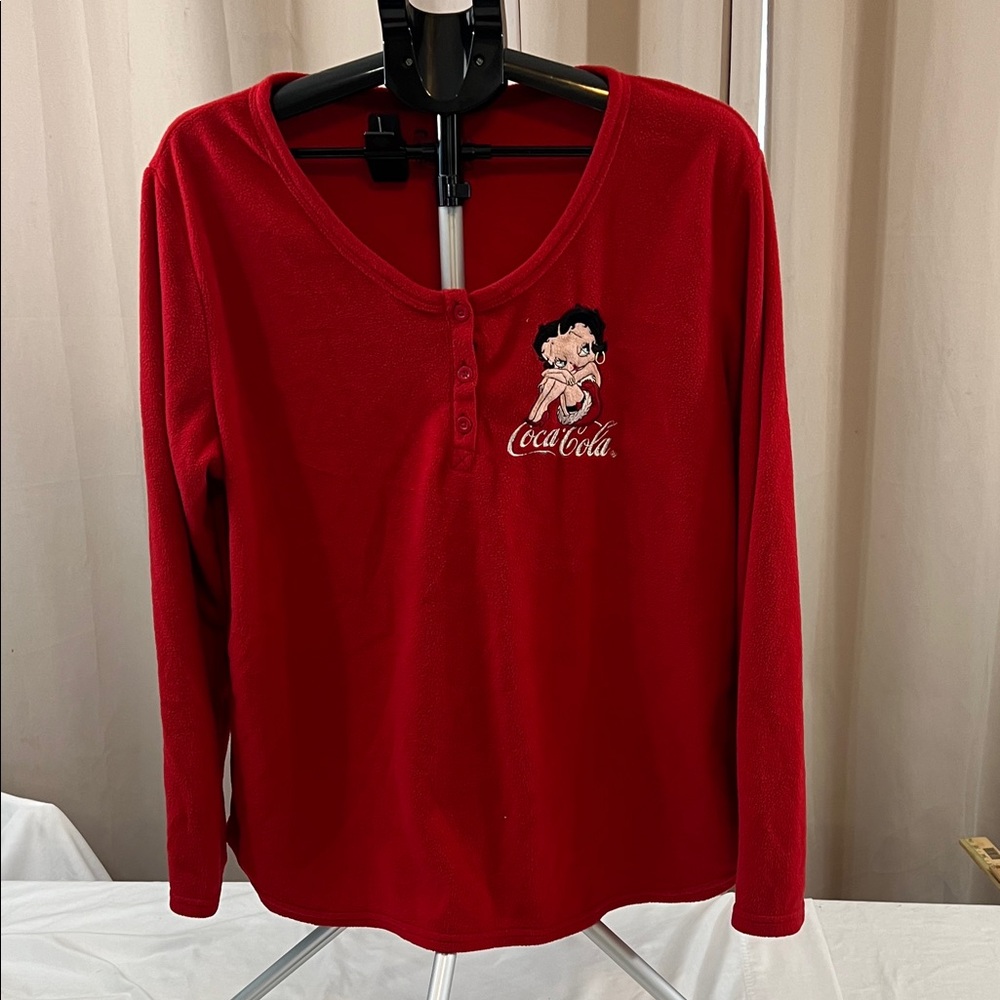 Coca-Cola Red Betty Boop Graphic Shirt